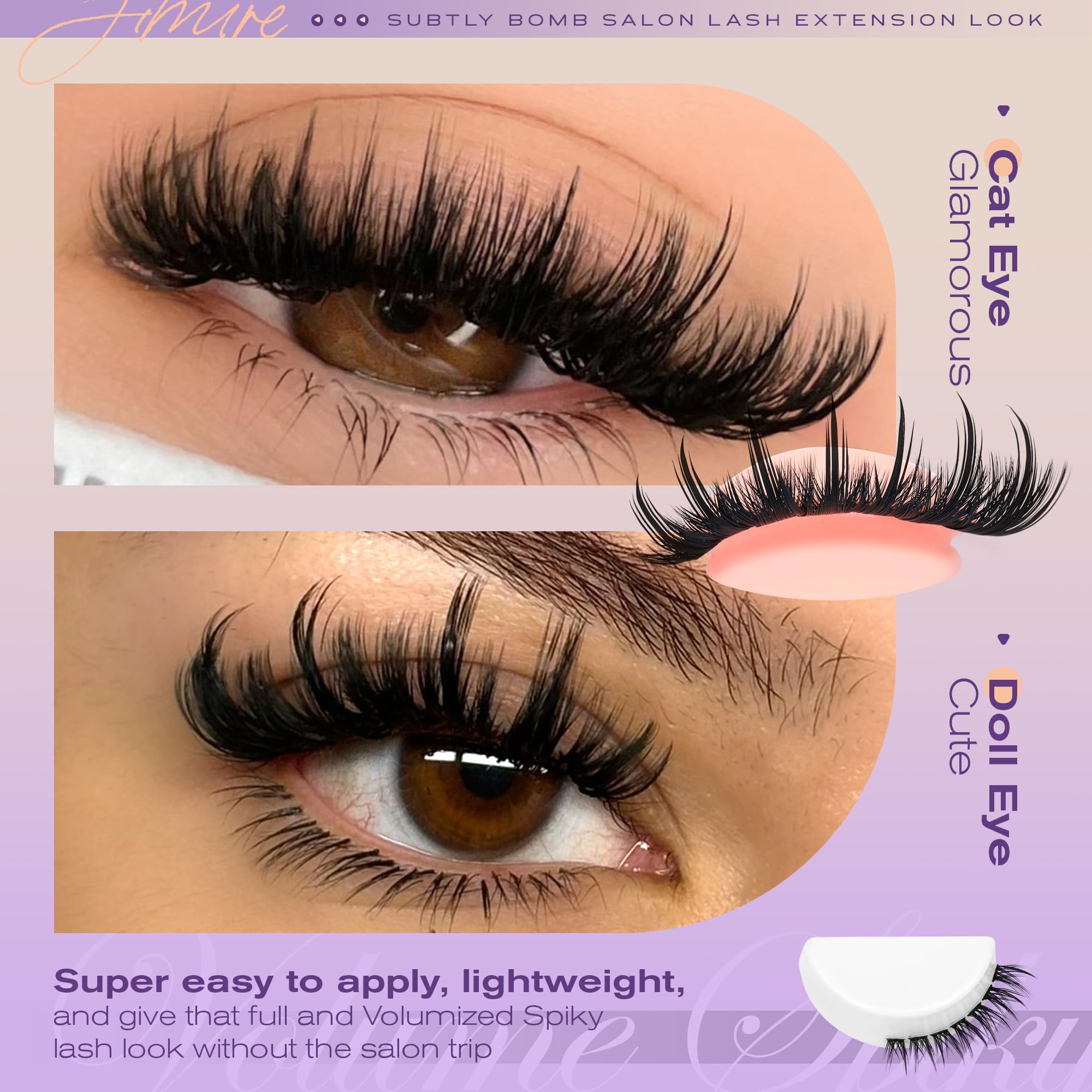 JIMIRE mink-like fibers create voluminous manga look without heaviness.