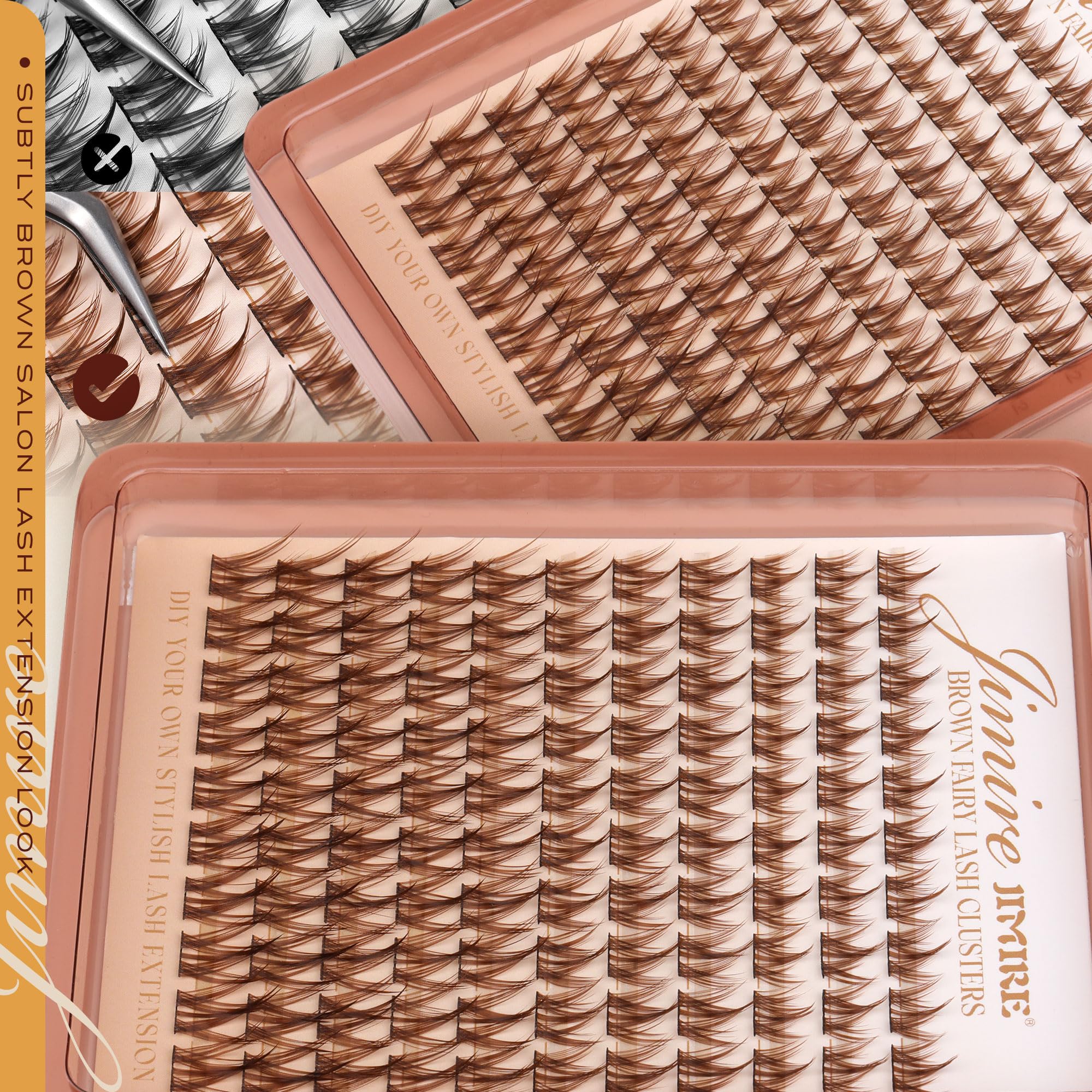 JIMIRE natural-definition brown clusters deliver subtle definition and separation