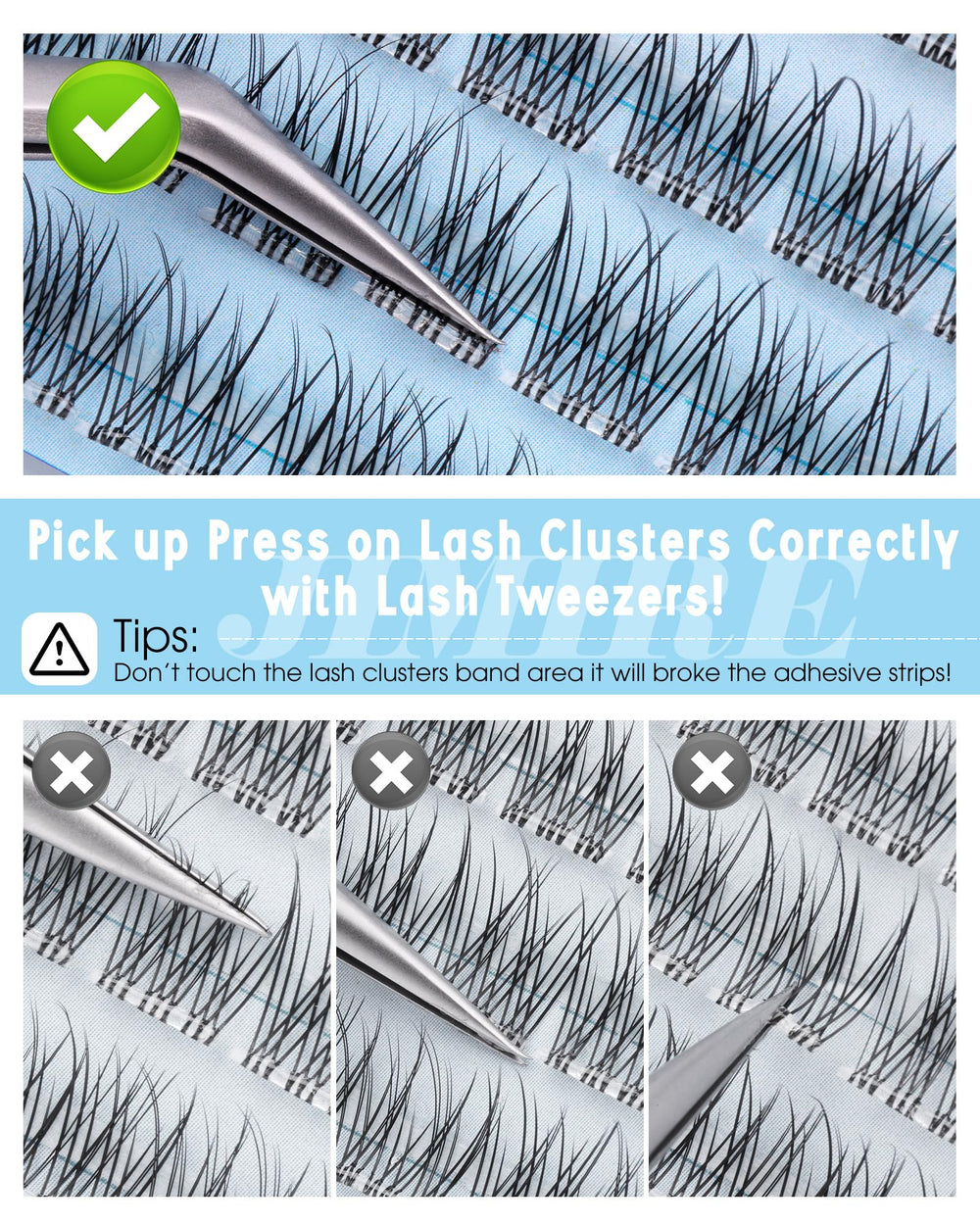 JIMIRE packaging and storage for lash clusters