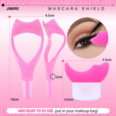 Jimire plum silicone eyeliner aid supports precise eyeliner drawing.