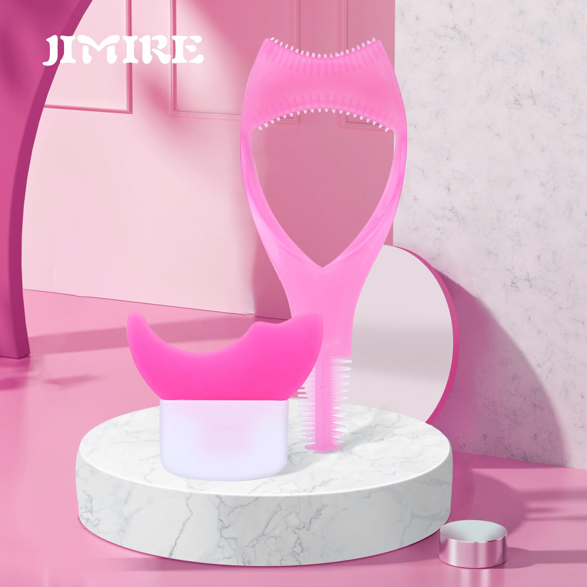 Jimire plum travel-friendly tool fits easily in a makeup bag.