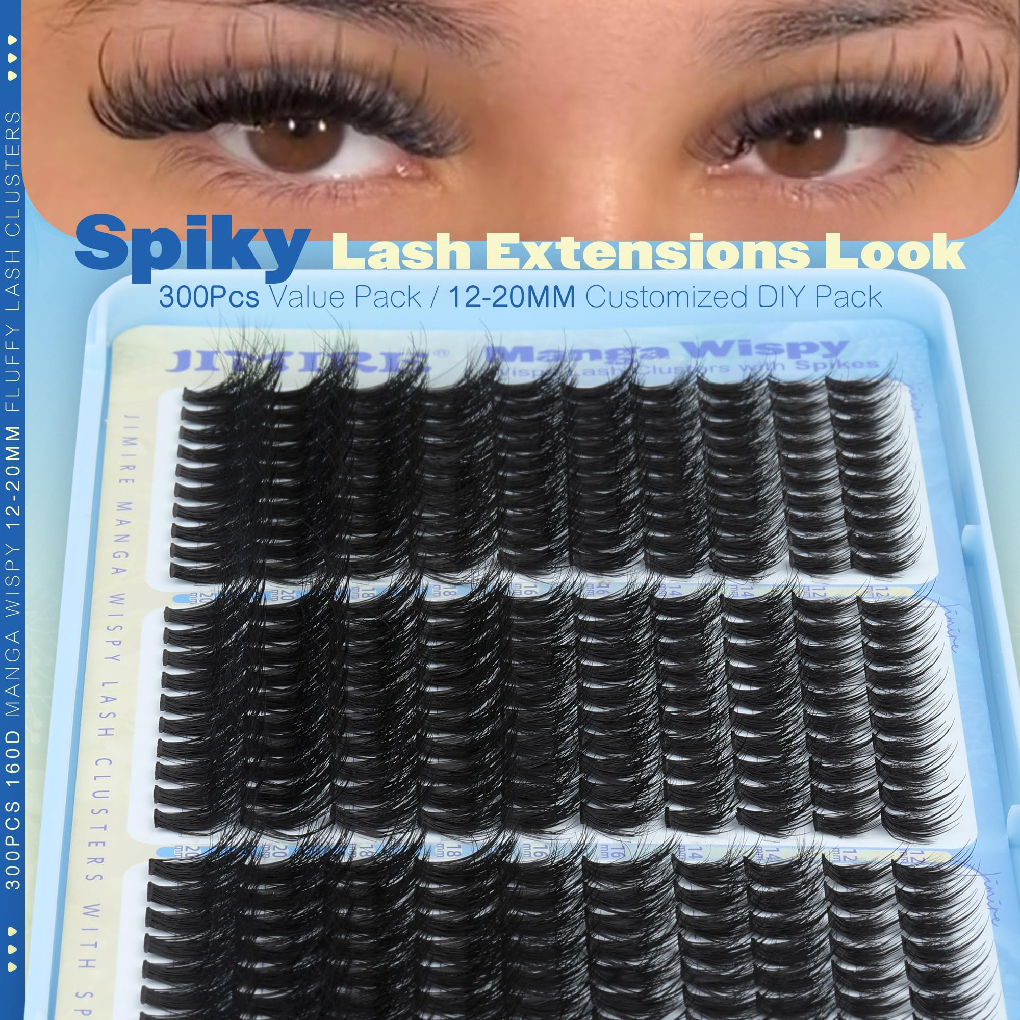 JIMIRE reusable fluffy lash clusters stay curled after wear.