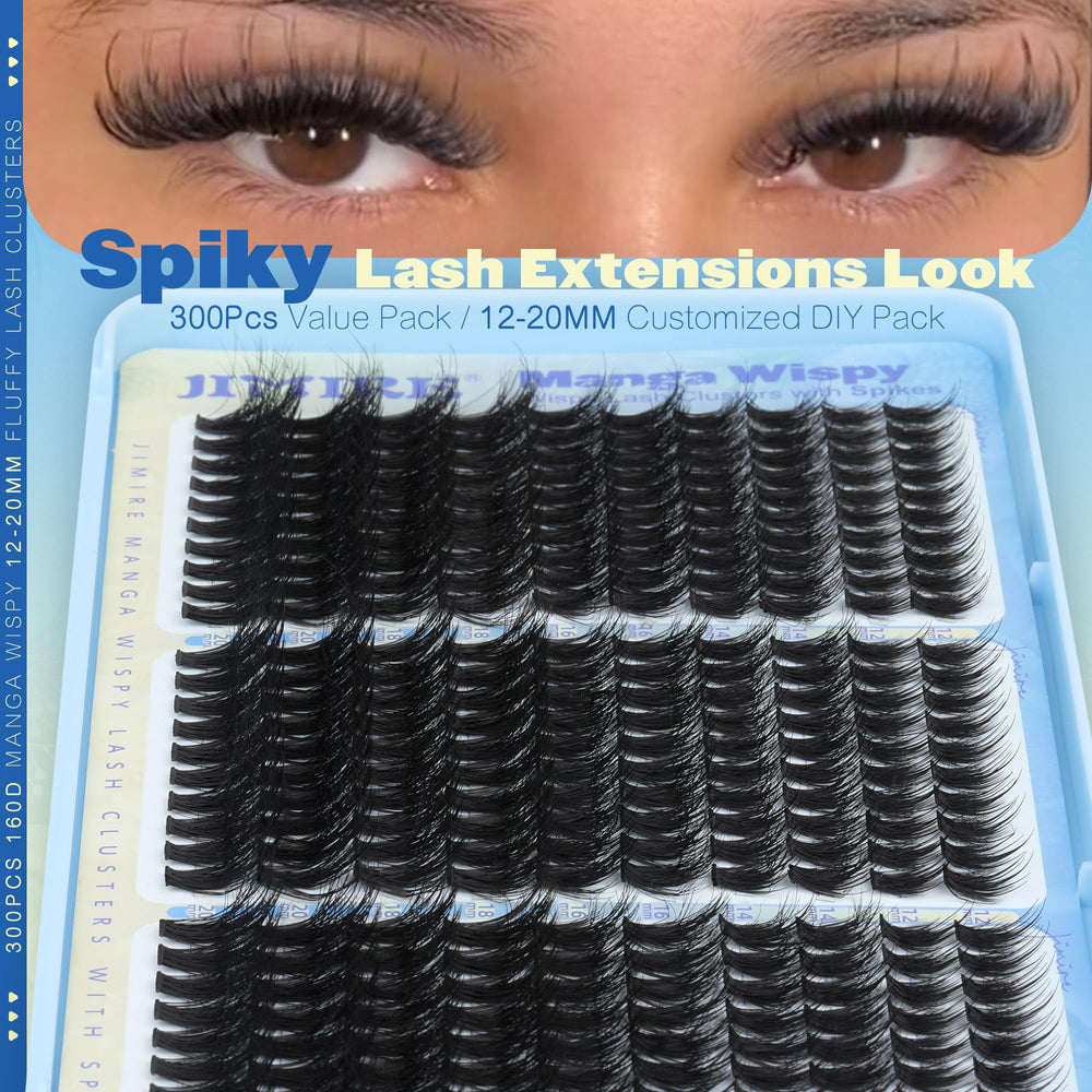 JIMIRE reusable fluffy lash clusters stay curled after wear.
