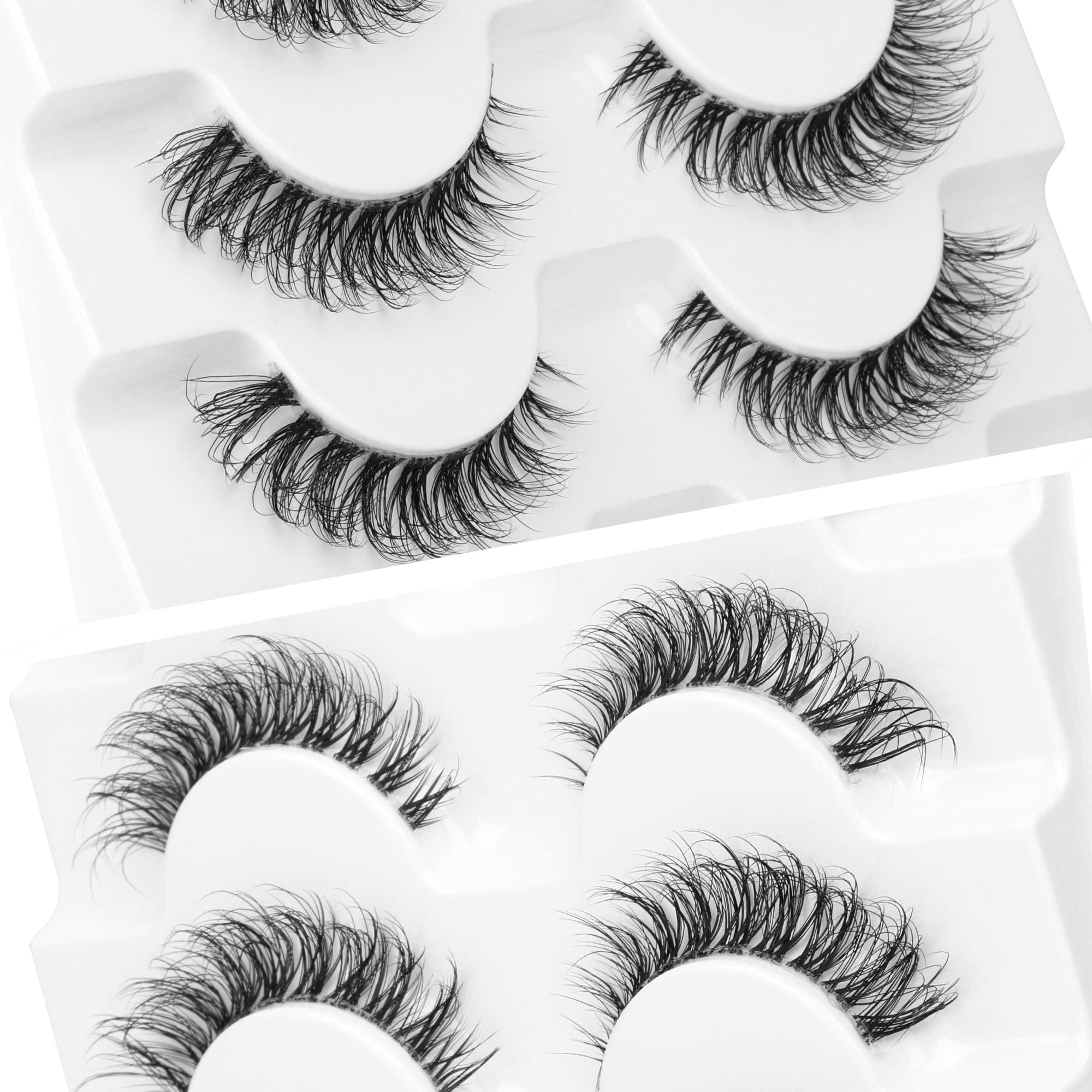 JIMIRE Russian strip clear-band lashes blend invisibly with lash line