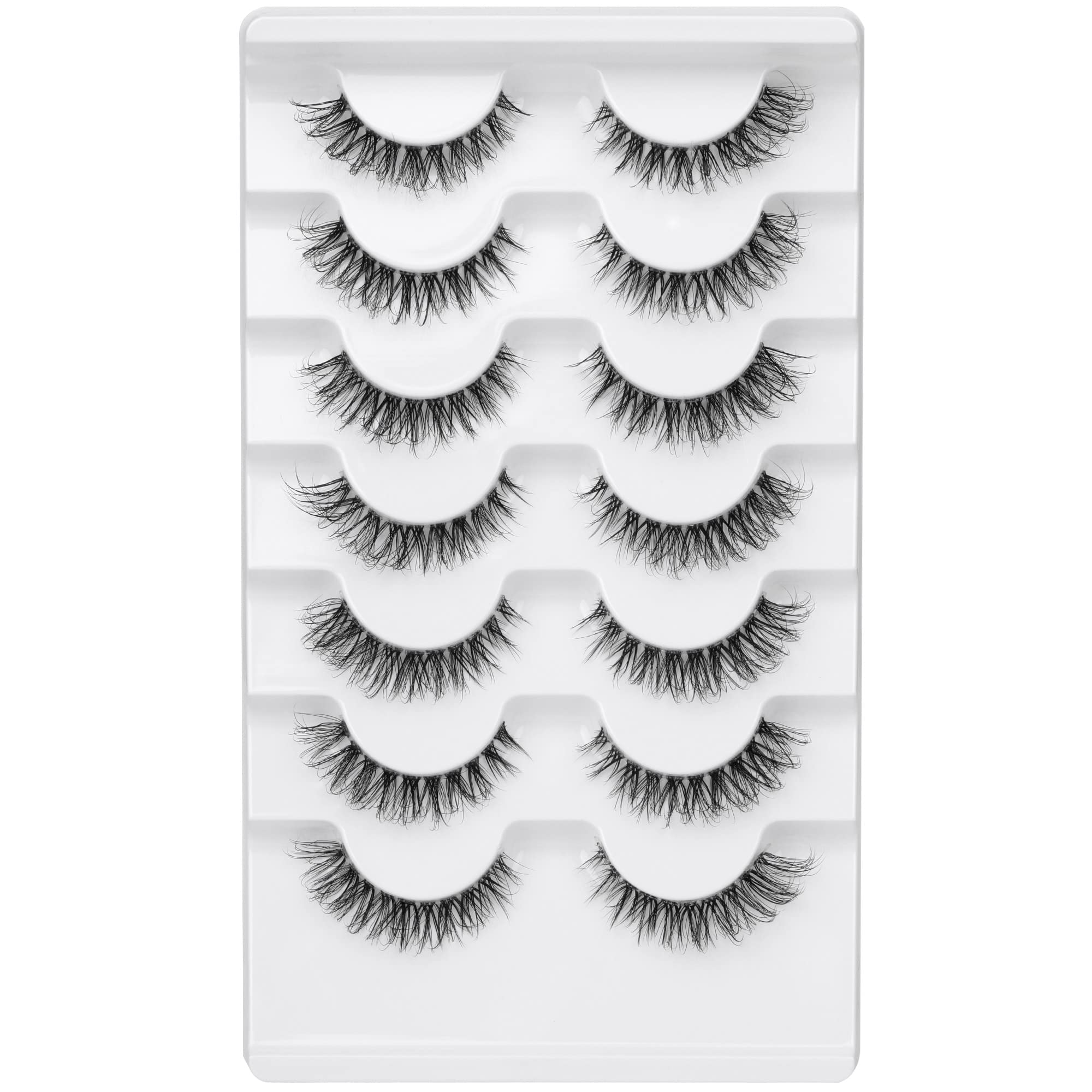 JIMIRE small-size invisible-band lashes for compact lids and precise fit