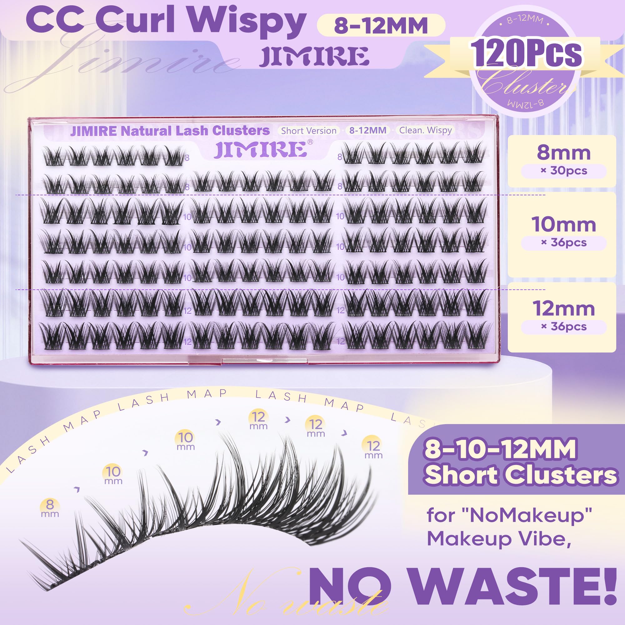 JIMIRE soft cotton band lashes ensure all-day comfort