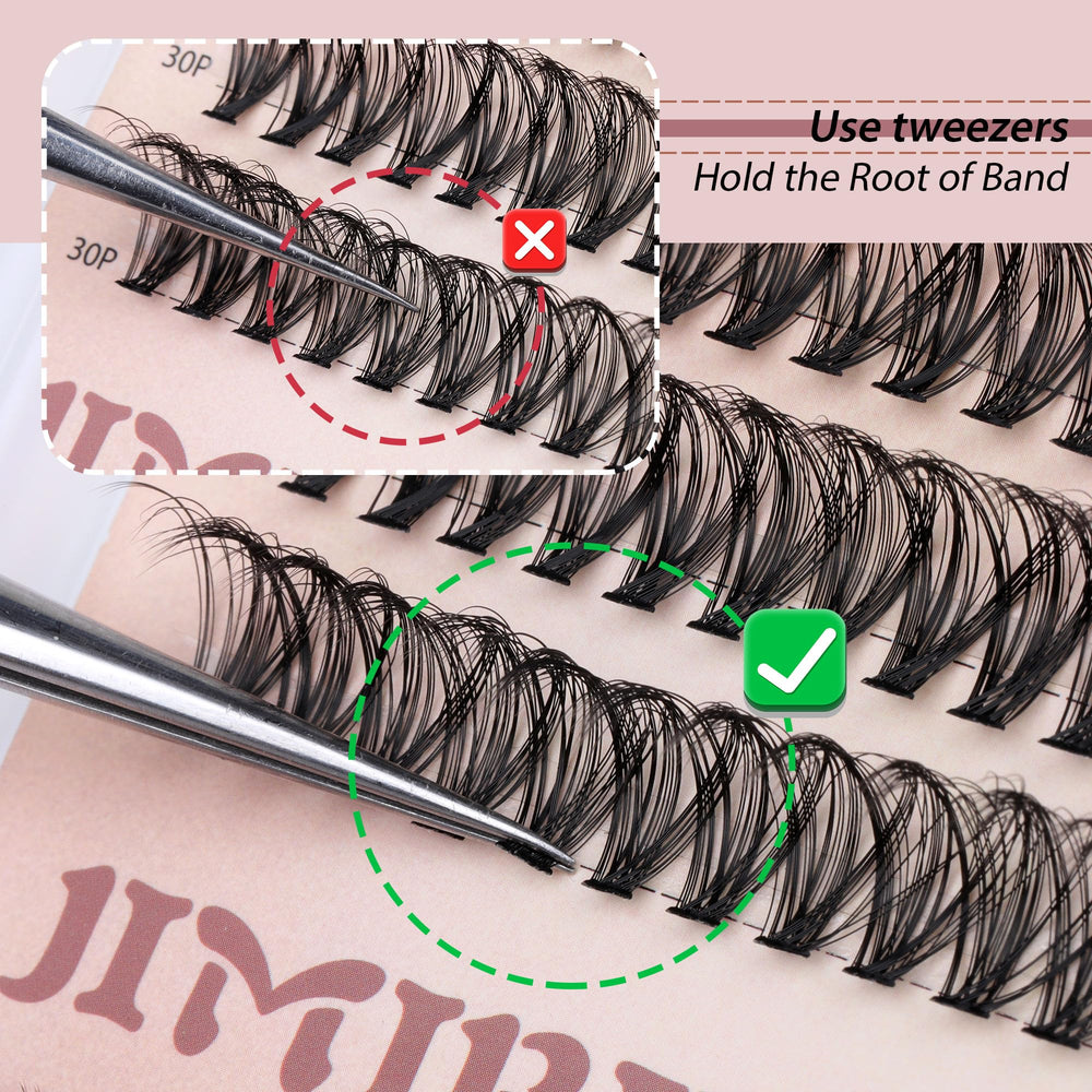 JIMIRE Soft, fluffy lash band enhances comfort during wear.