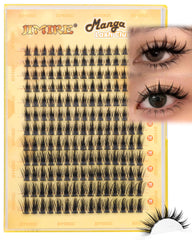 JIMIRE Wispy Lash Clusters 180Pcs pack for dramatic everyday volume.