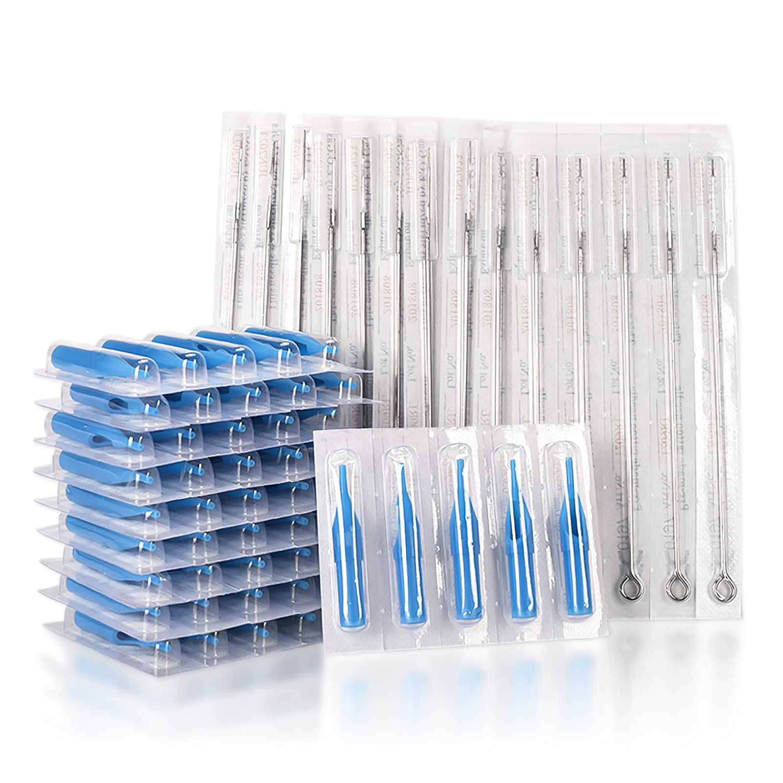 JimKing conjunto de agujas tatuaje 100 piezas en caja esterilizada para mayor higiene.