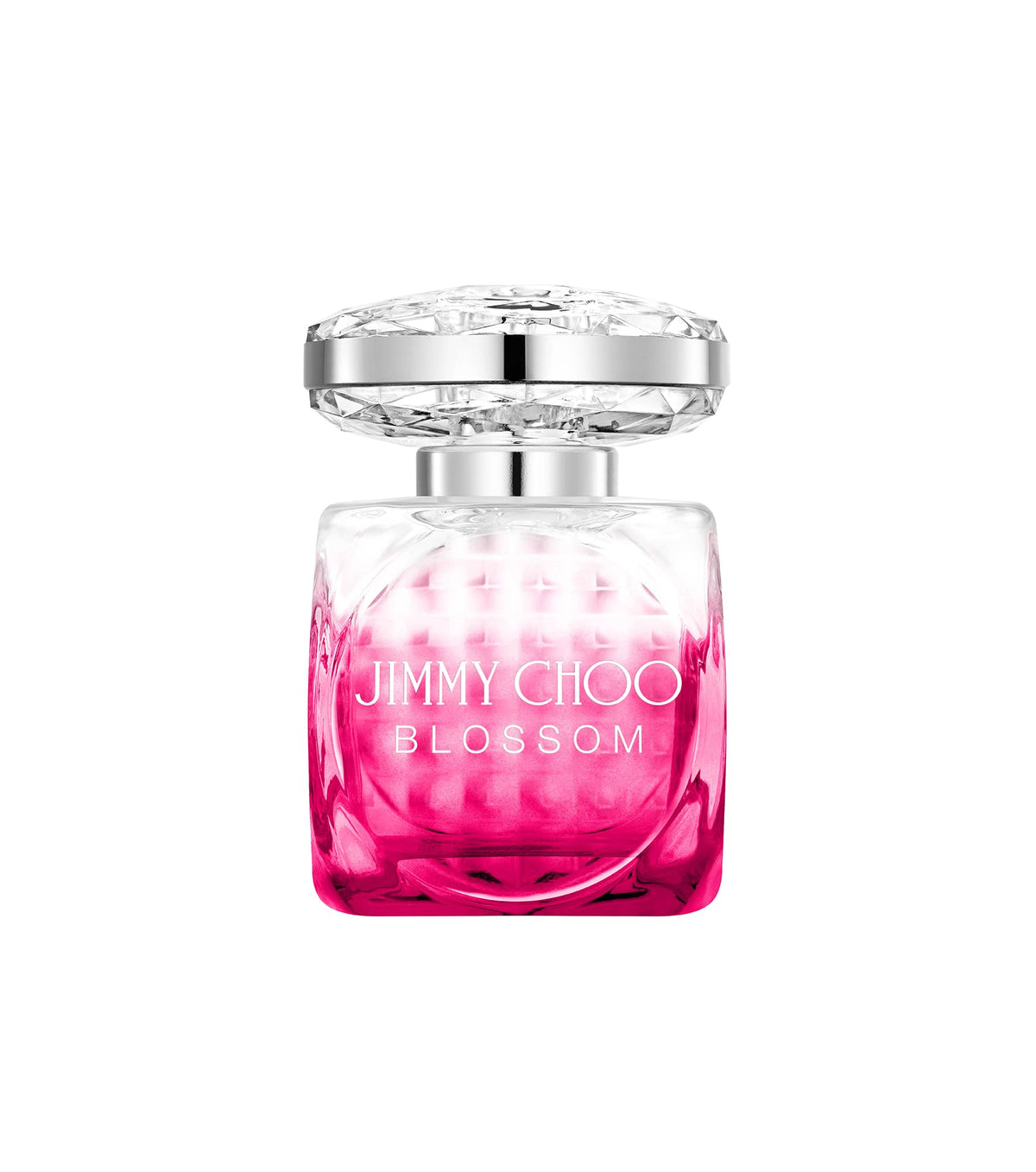 Jimmy Choo Blossom bottle front, a vibrant fragrance for confident, stylish days.