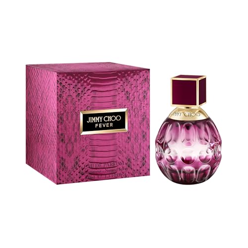 Jimmy Choo Fever bottle close-up cap highlights luxury details.