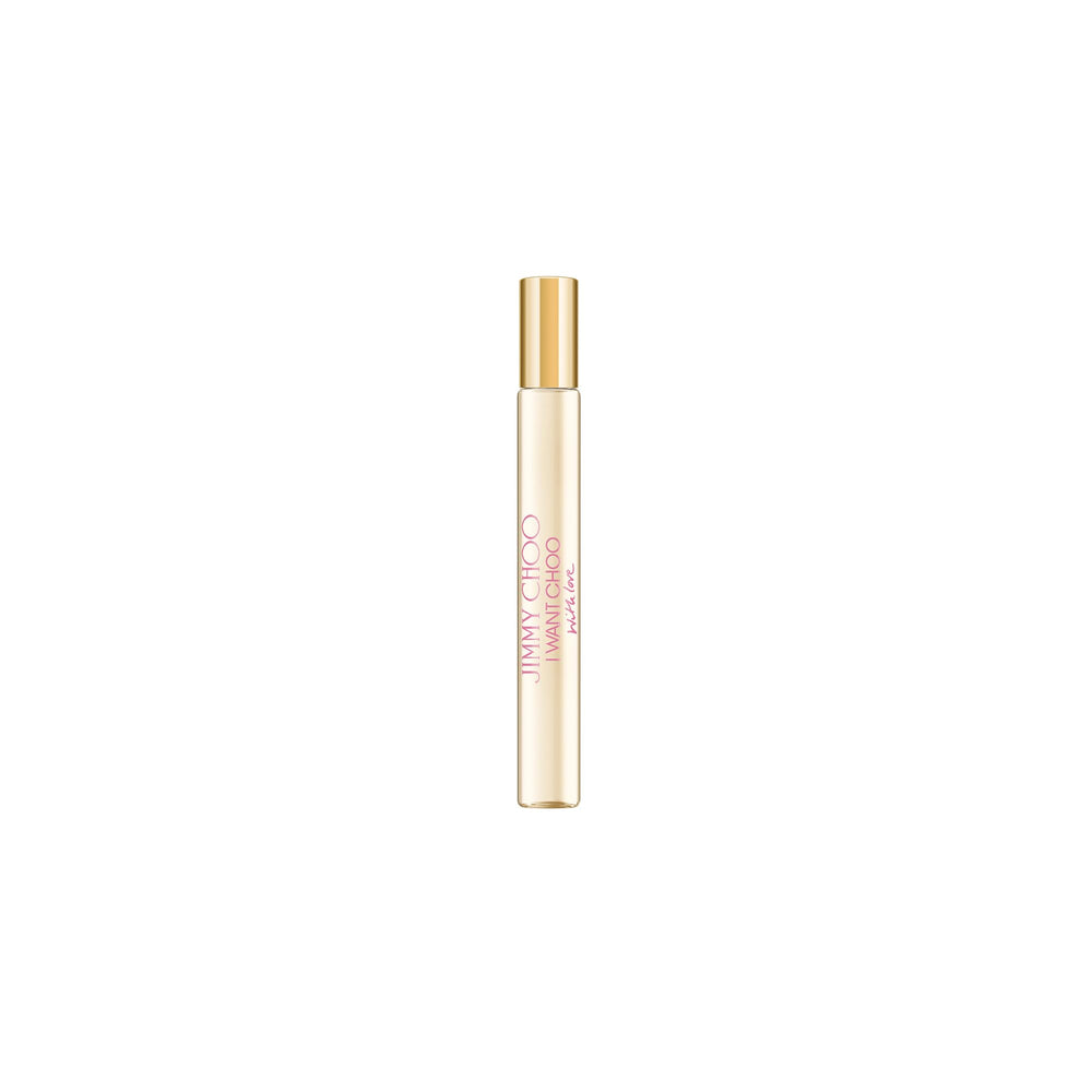 Jimmy Choo I Want Choo With Love travel spray bottle for on-the-go fragrance