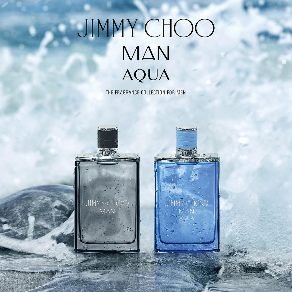 Jimmy Choo Man Aqua cap close shows compact design for purse-ready use