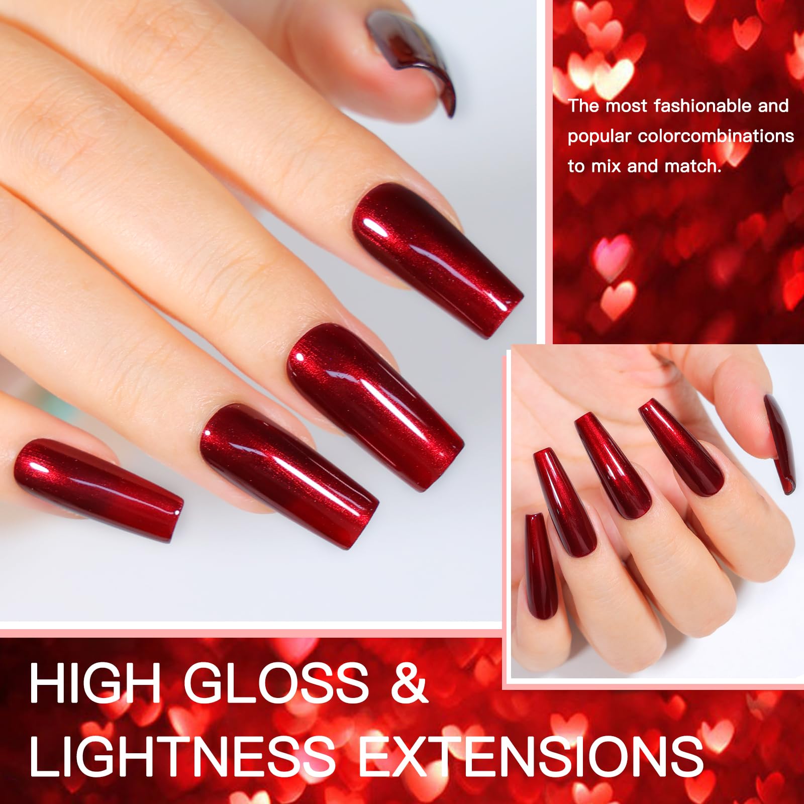 JimysCo COSMOO wine red polish swatch displaying chameleon shimmer