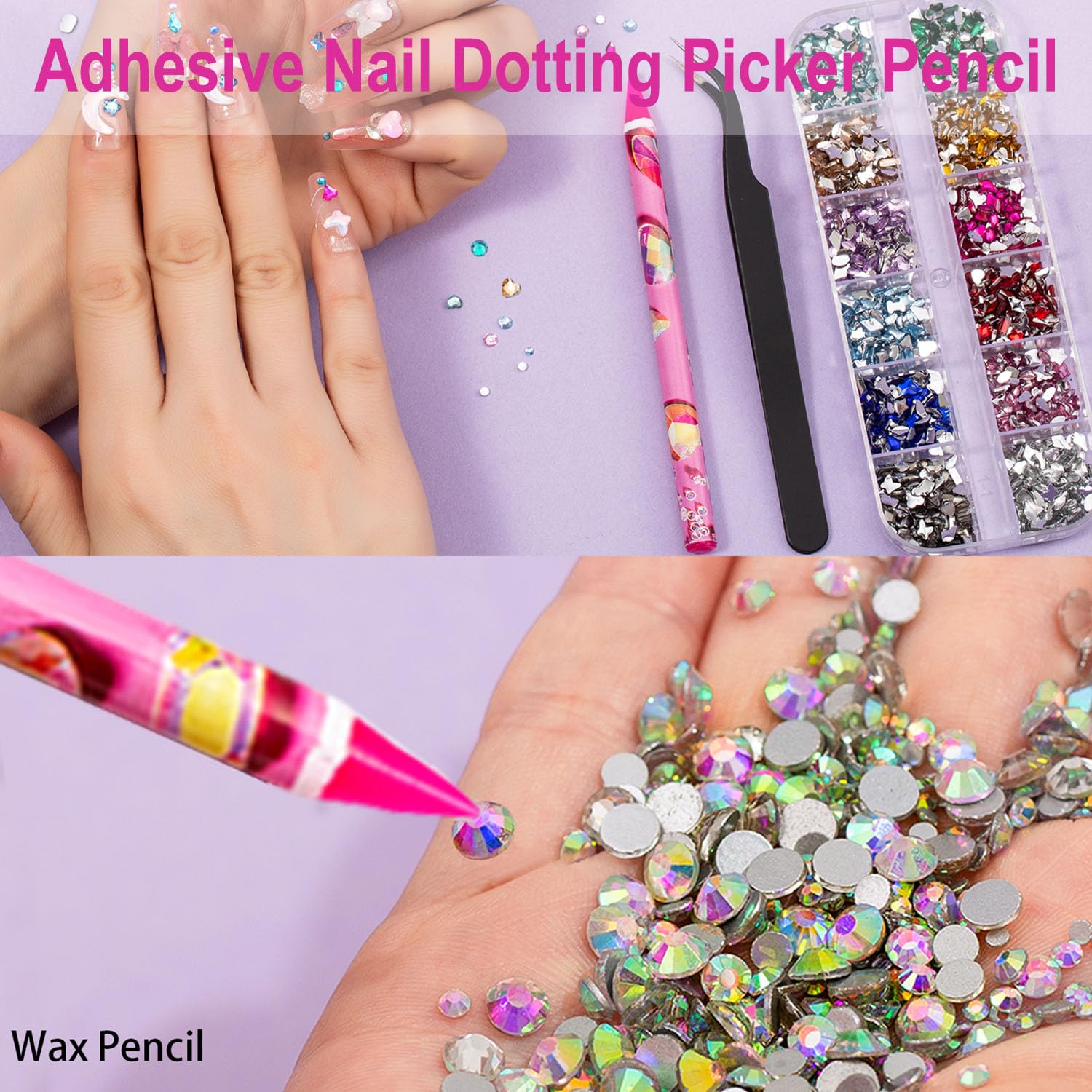 JINJINANV diamond art accessories suited for crafts and nails