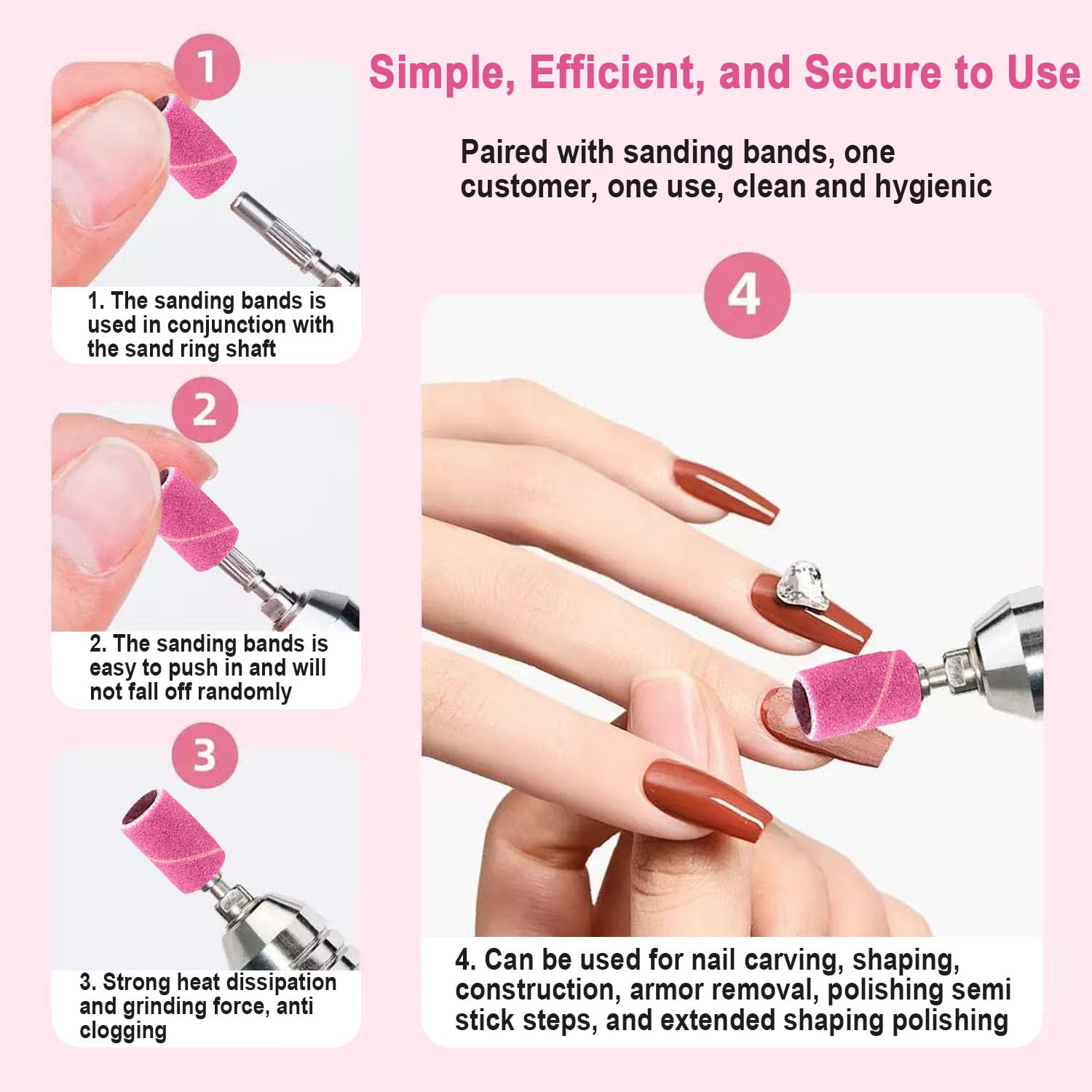 JINJINANV professional salon-grade bands for high-volume nail care