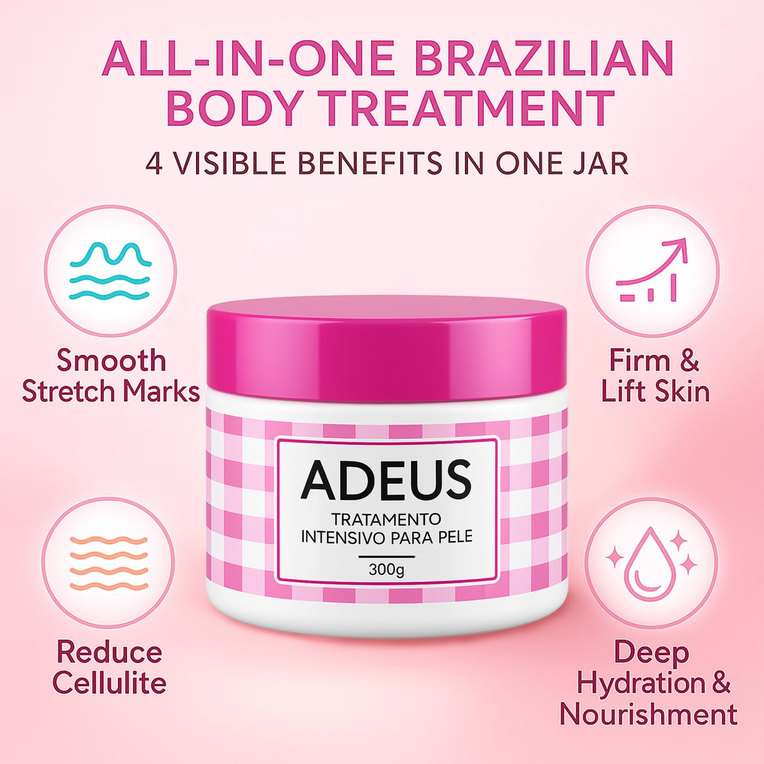 JINMAO Adeus Brazilian cream texture close-up shows creamy, non-greasy hydration.