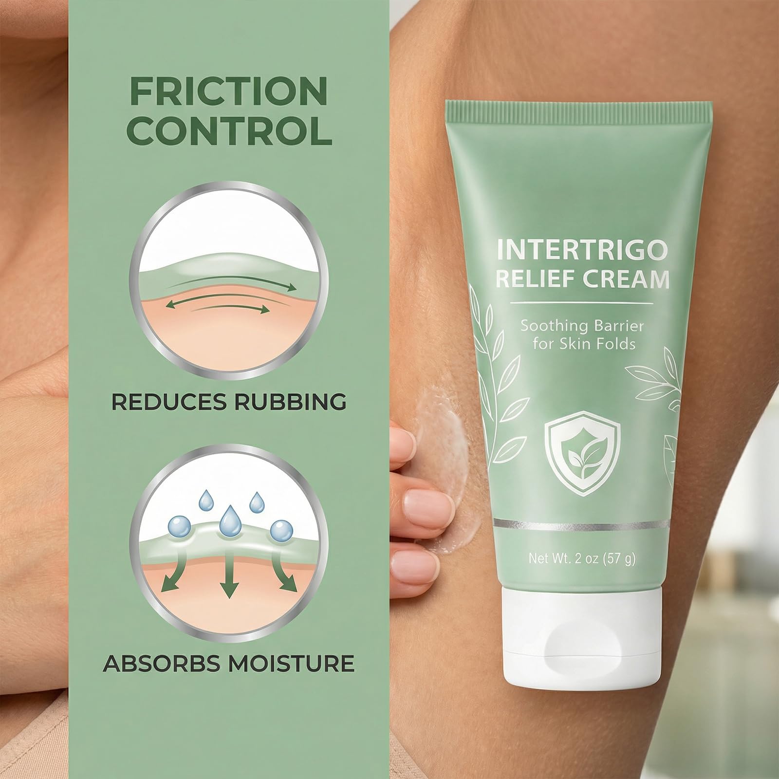 JINMAO Intertrigo Cream packaging and pump for simple, clean application.