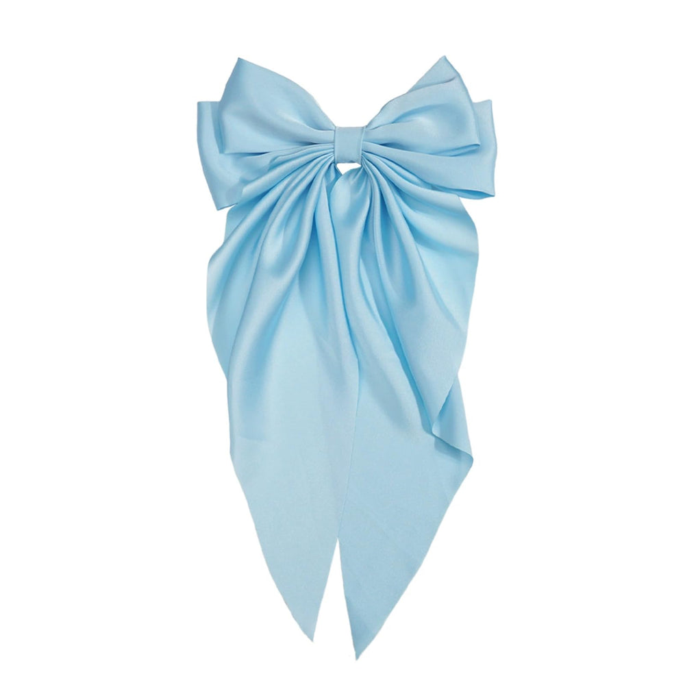 Jinshining Lazo jumbo satinado azul, accesorio elegante para peinados de niñas.
