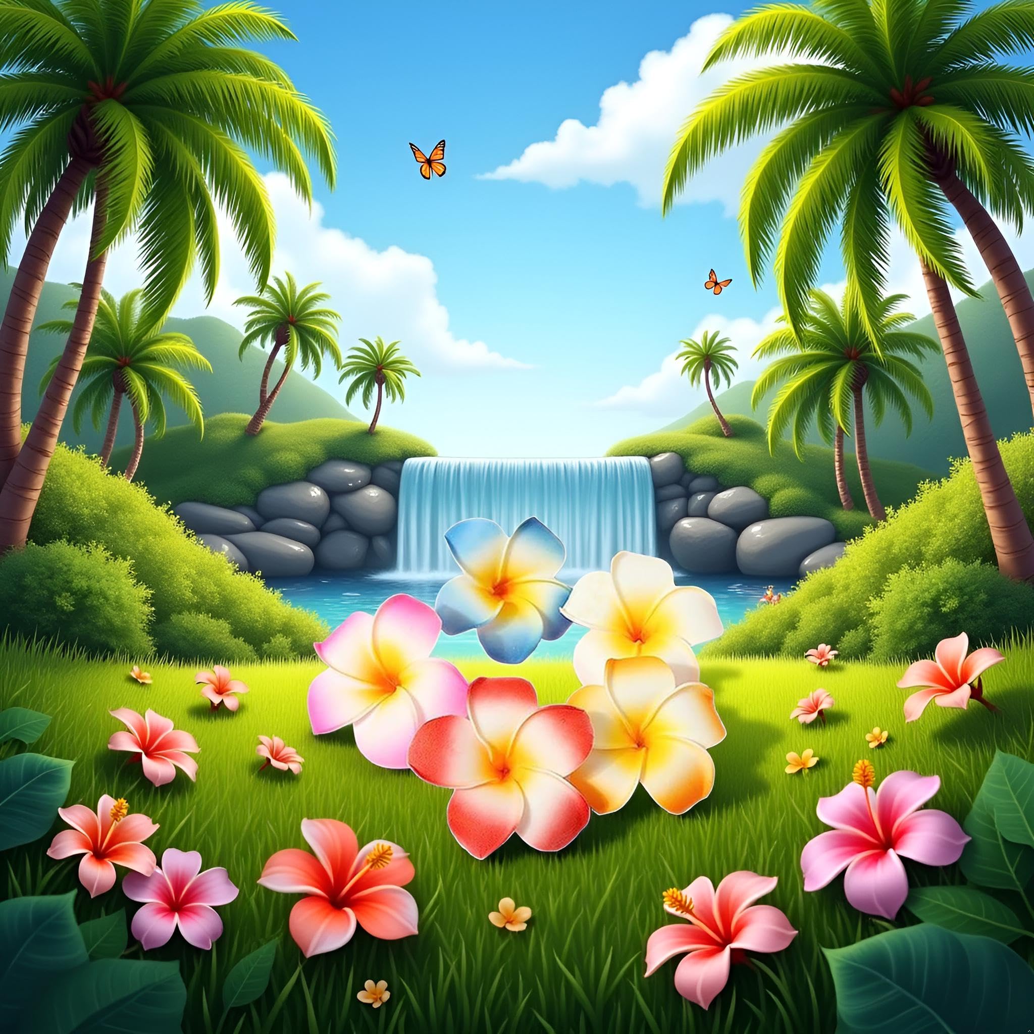 Jinshining plumeria hawaiana coral, brillo y frescura para cualquier peinado.