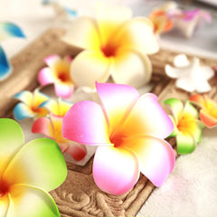 Jinshining plumeria hawaiana naranja, añade color vibrante a peinados diarios.