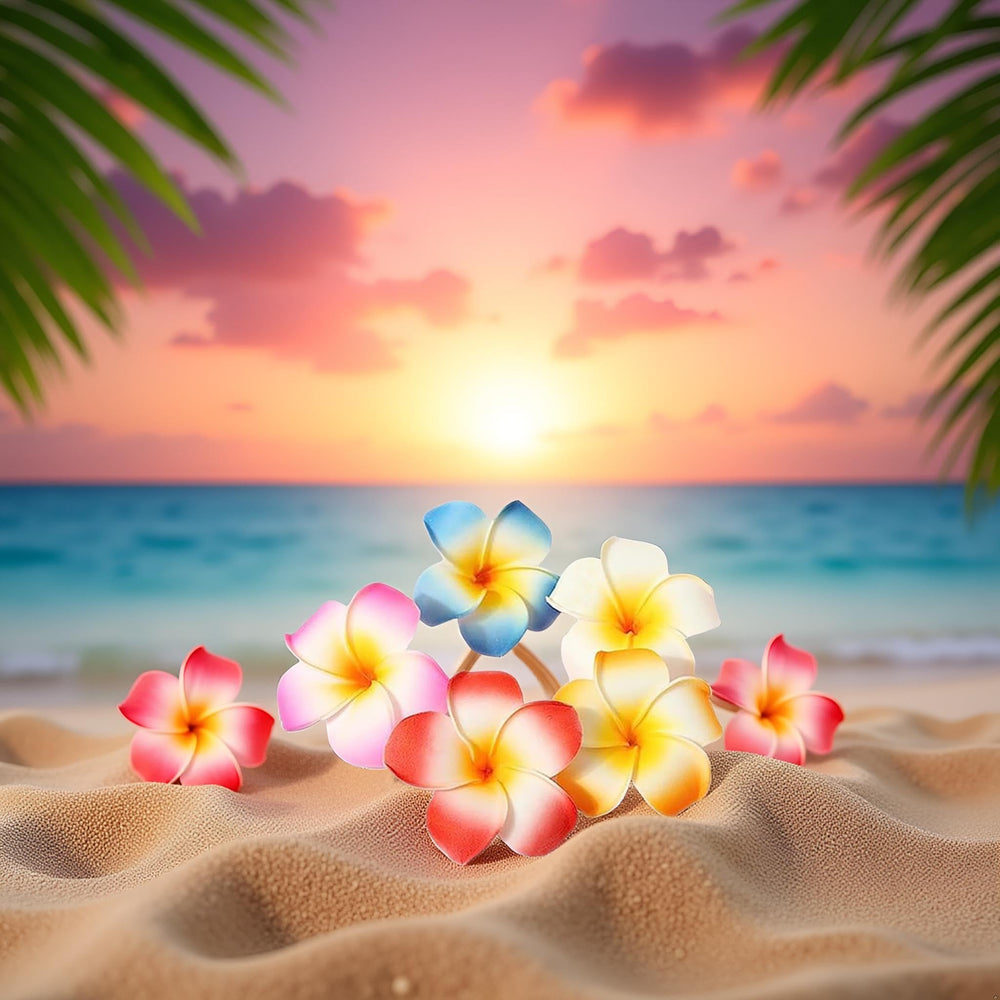 Jinshining plumeria hawaiana turquesa, accesorio versátil para peinados veraniegos.