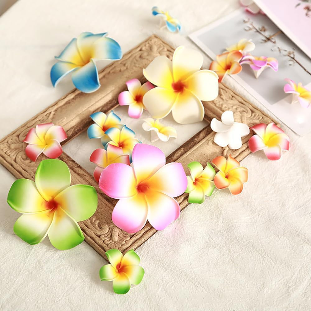 Jinshining plumeria hawaiana verde, ideal para recogidos y trenzas con color.