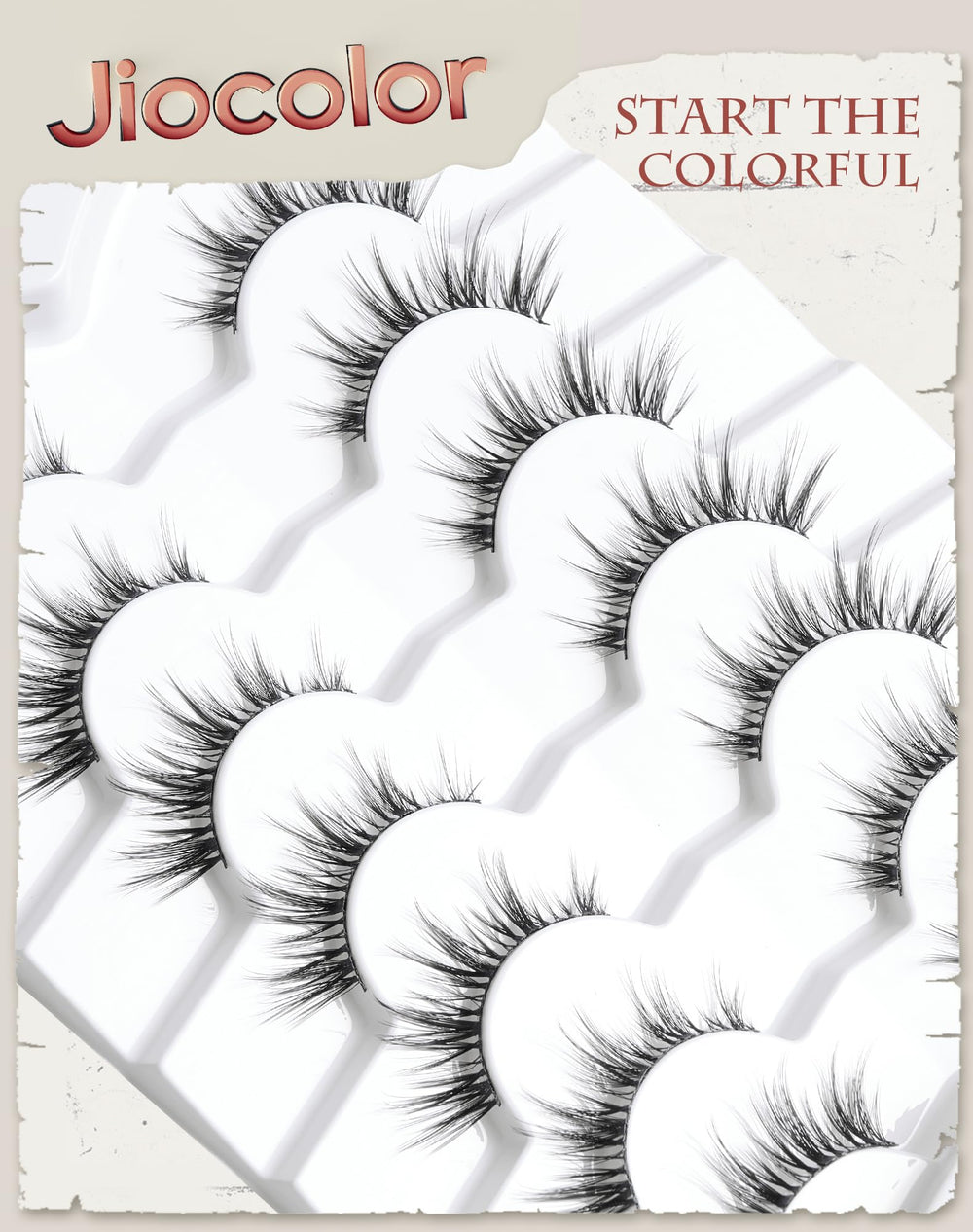Jiocolor 7-pair lash set for versatile daily and event looks