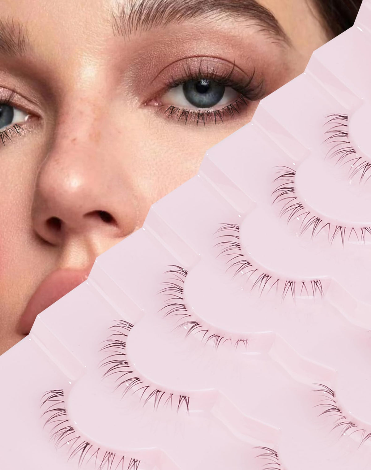 Jiocolor bottom lashes strip with natural 3D look for everyday wear