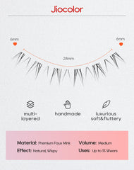 Jiocolor synthetic fibers deliver soft, natural lash texture