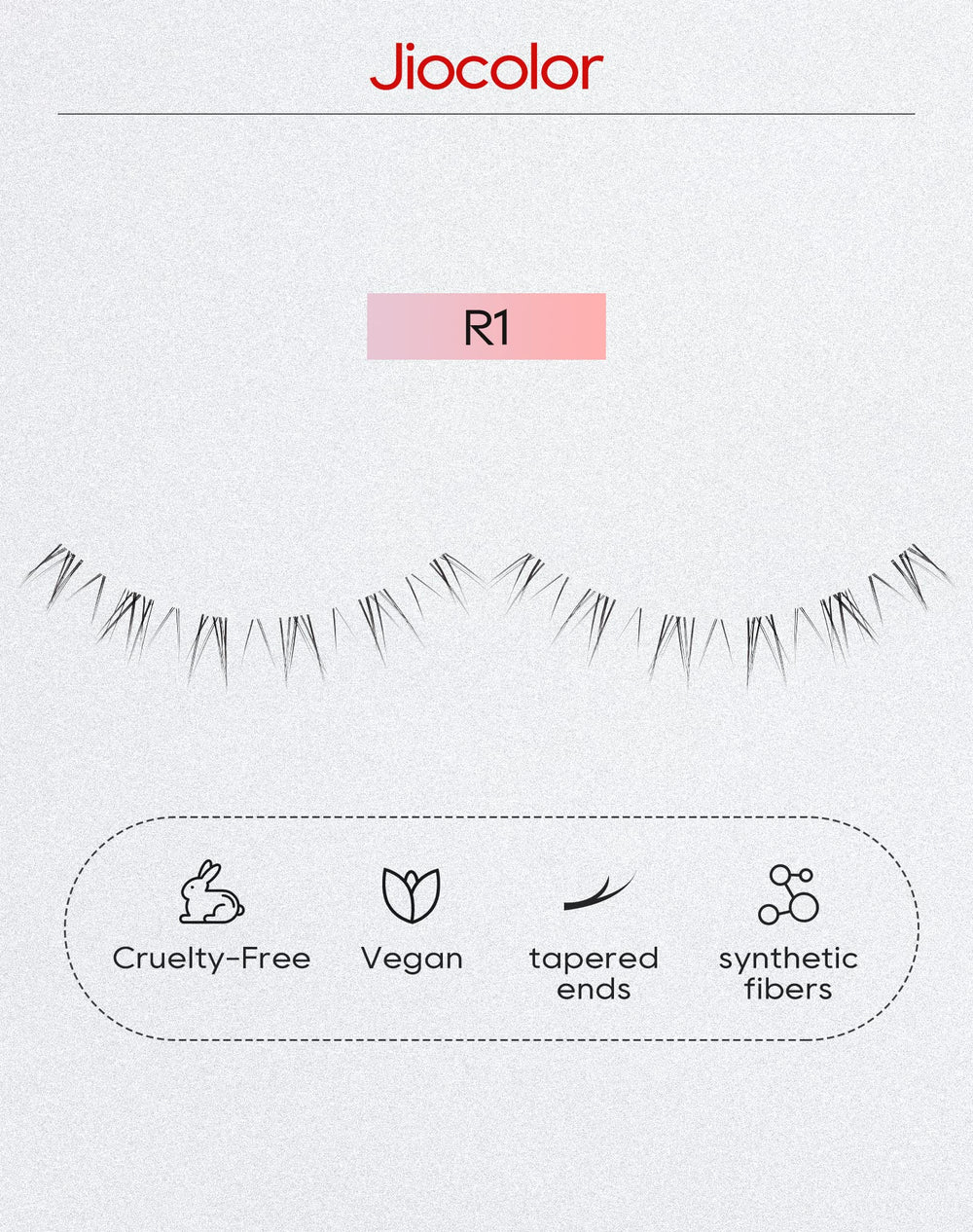 Jiocolor bottom lashes strip ultra-thin band for seamless blend