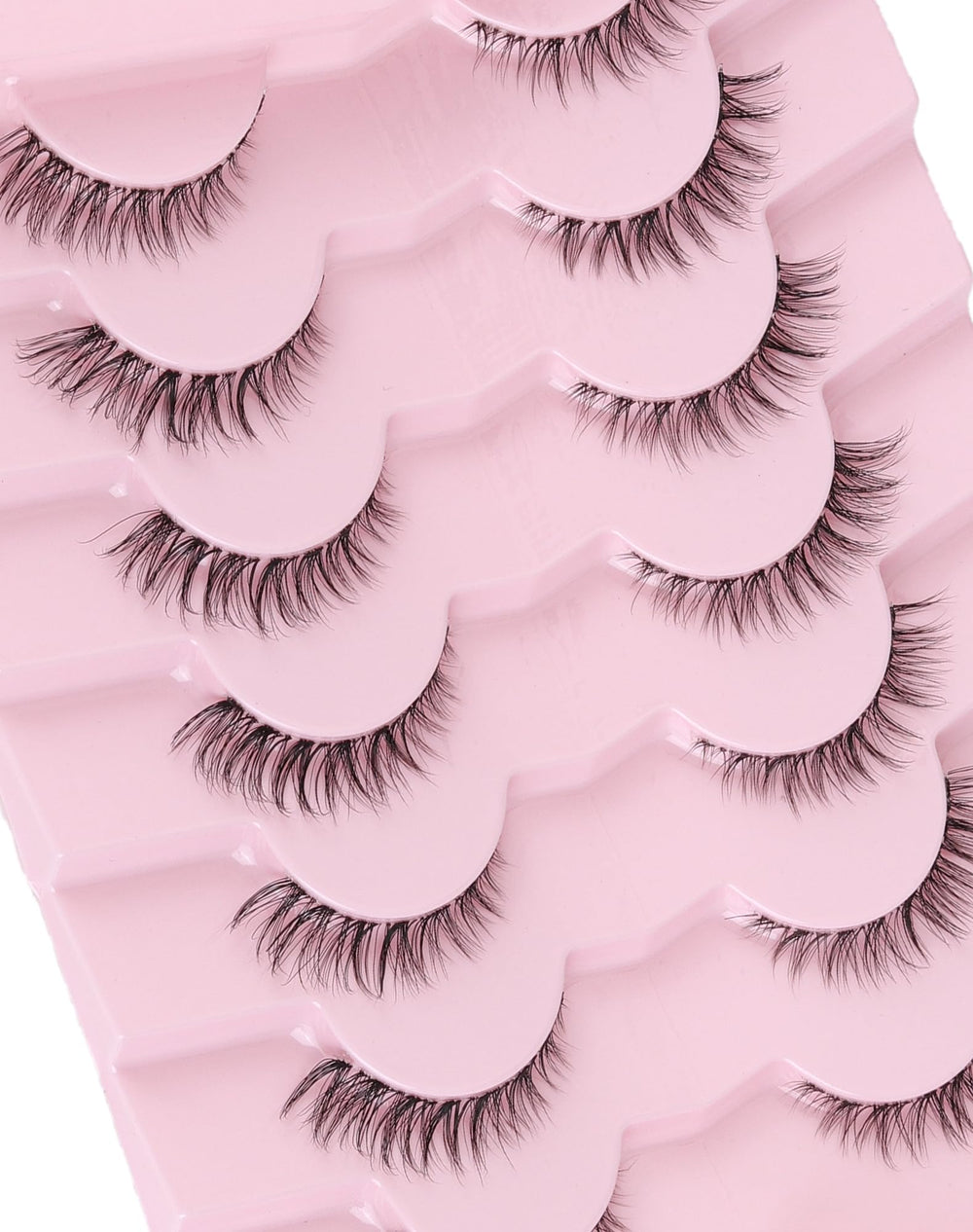 Jiocolor easy-application clear-band lashes macro view for quick wear