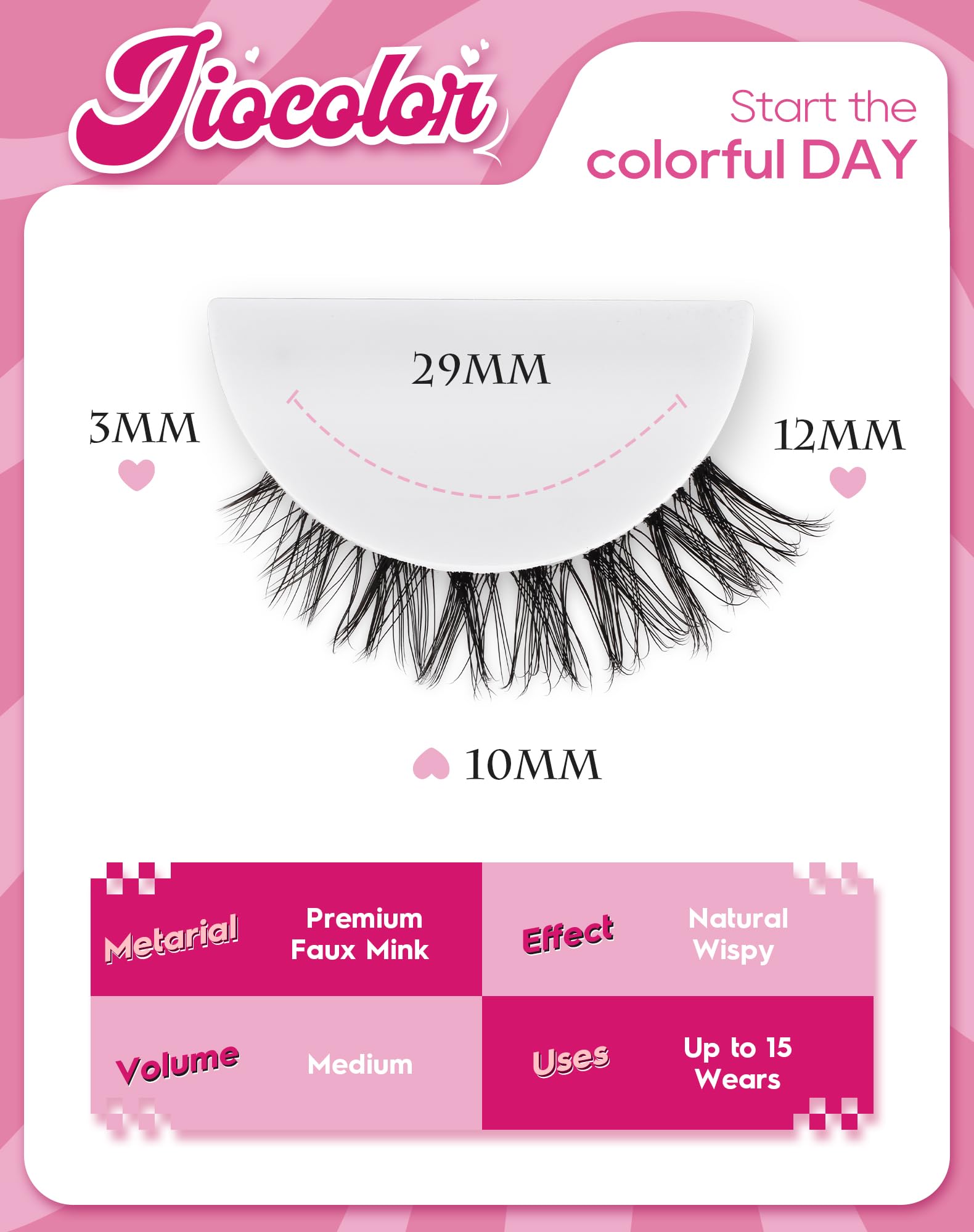 Jiocolor ultra-thin lash-band close-up for seamless comfortable wear