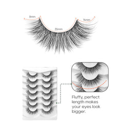 Jiocolor volume eyelashes 3D faux mink look close-up showing natural lift.