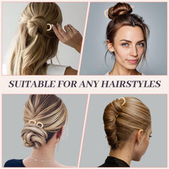 JIRIS black 4.2-inch U-shaped hair pin close-up with snag-free edges