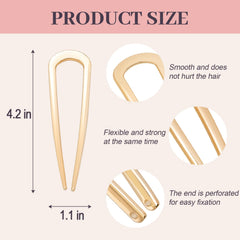 JIRIS gold packaging for 2-piece U-shaped hair pins, gift-ready presentation