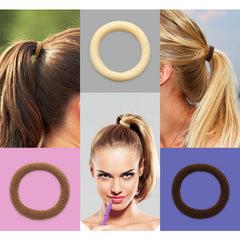JIRIS color-pack of cotton hair ties in five bright colors