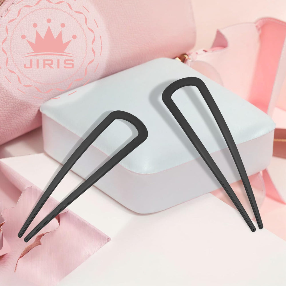JIRIS u-shaped hair pin used to create an elegant French twist hairstyle.