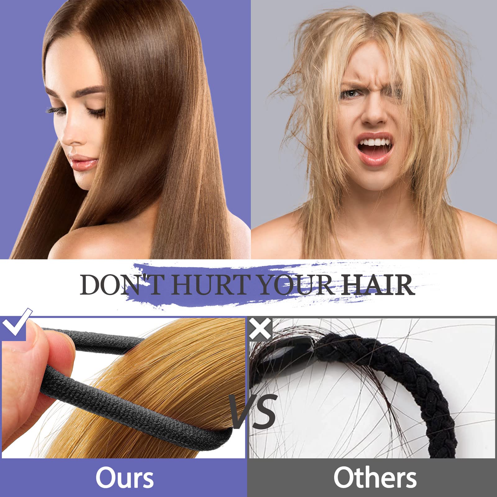 JIRIS No-Break hair ties kit for multi-use styling on ponytails or braids.