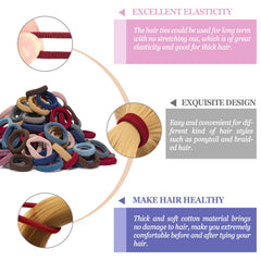 JIRIS colorful hair bands in five bright colors for easy matching.
