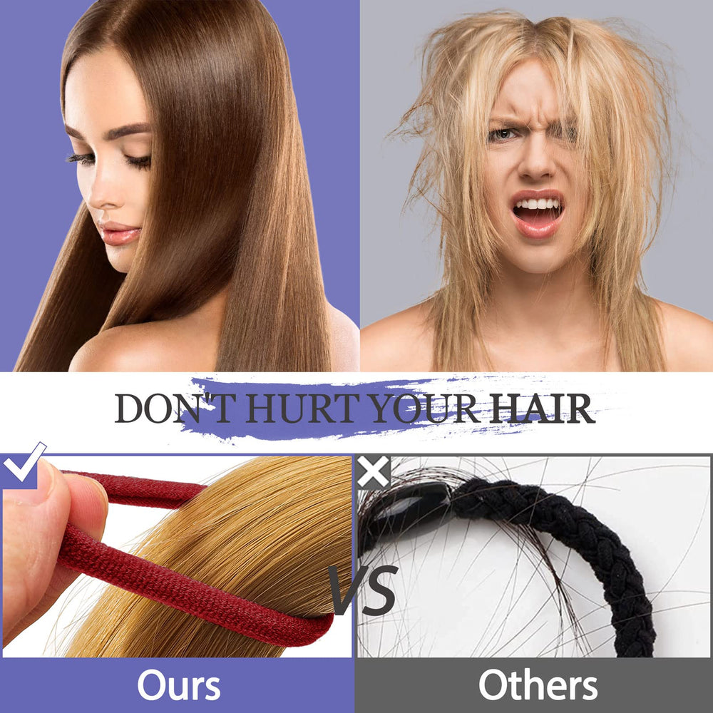 JIRIS hair bands used for ponytails, braids, or quick bag ties.