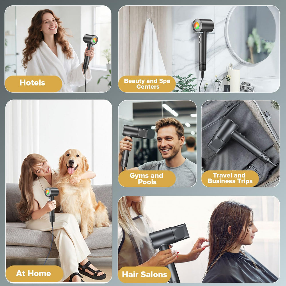 JITOOW travel-friendly lightweight dryer supports on-the-go styling