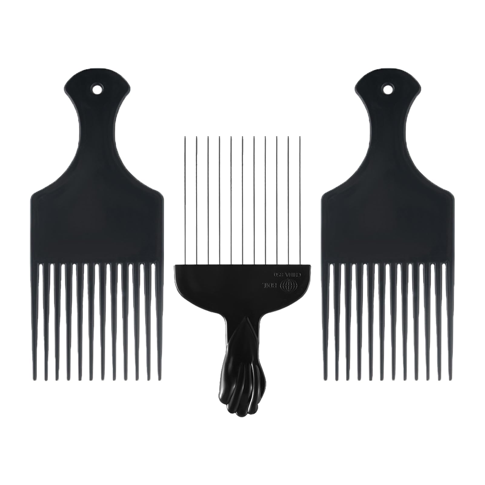 JIUANODD 3-pack hair picks set for detangling and lift