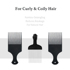 JIUANODD stainless steel metal pick delivers strong grip for thick curls