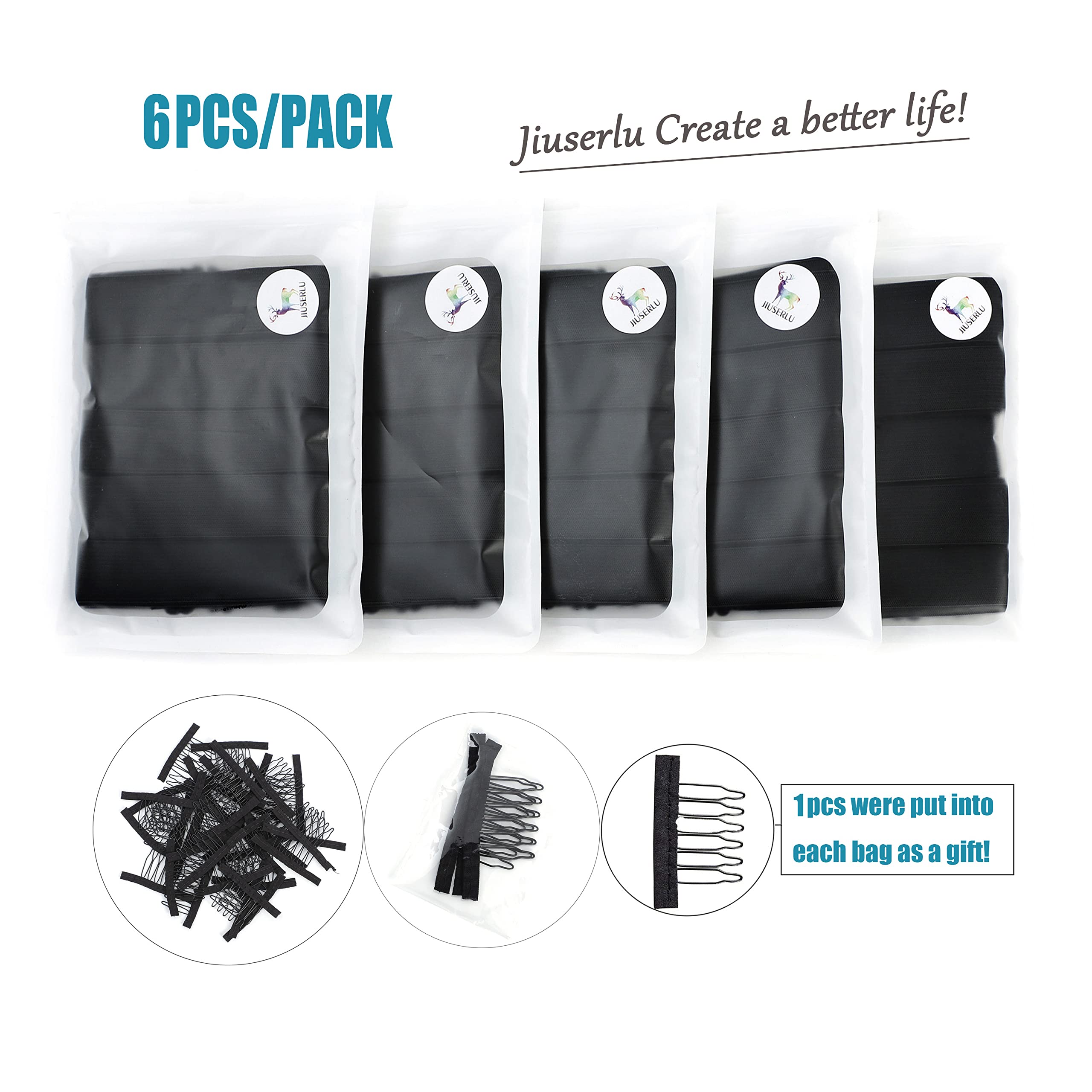 JIUSERLU elastic wig band fits various wig styles with durable stretch.