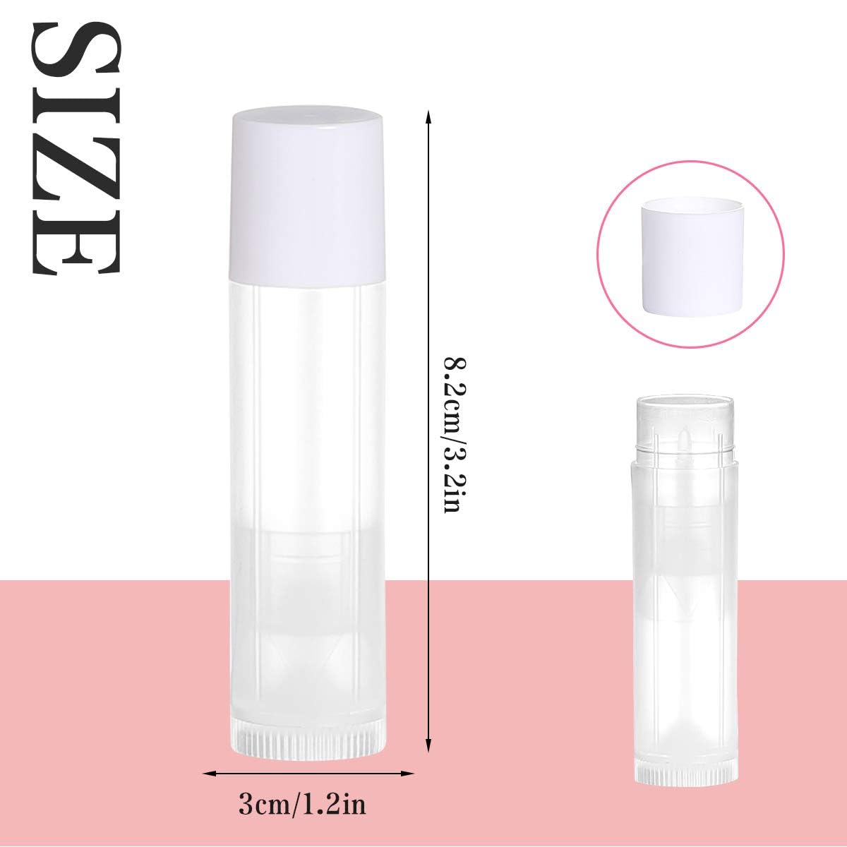 JIUZHU tubos con capacidad de 5,5 ml para bálsamo labial, compactos.