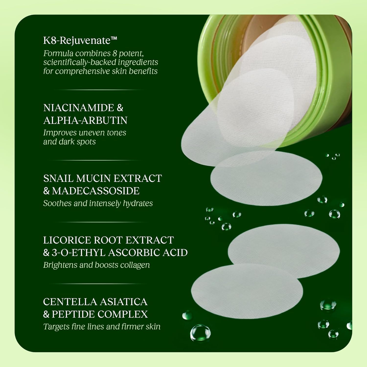 Pad dispensed from jar, ready for daily skincare routine.