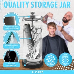 JJ CARE Disinfectant Jar cap and silver lid for secure sealing