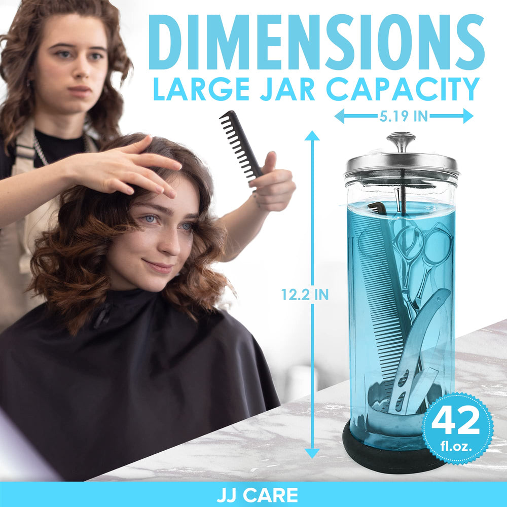 JJ CARE Disinfectant Jar with silicone base provides stable placement