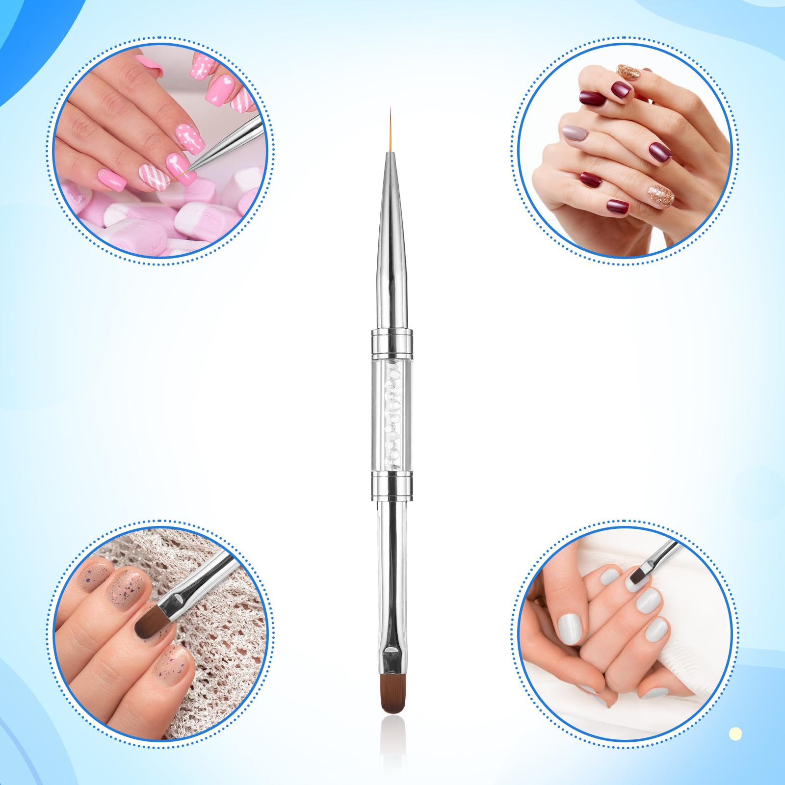 JJUNW gel extension demo using the dual brush